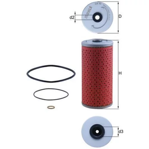 Olejový filter OX 92D /MAHLE/ - obr. 2