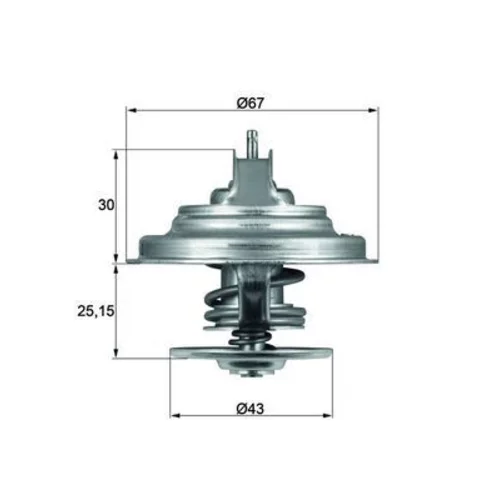 Termostat chladenia TX 31 92D /MAHLE/ - obr. 2