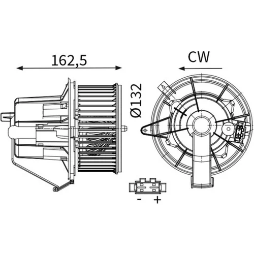 Vnútorný ventilátor MAHLE AB 123 000S