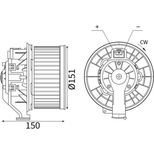 Vnútorný ventilátor MAHLE AB 238 000S