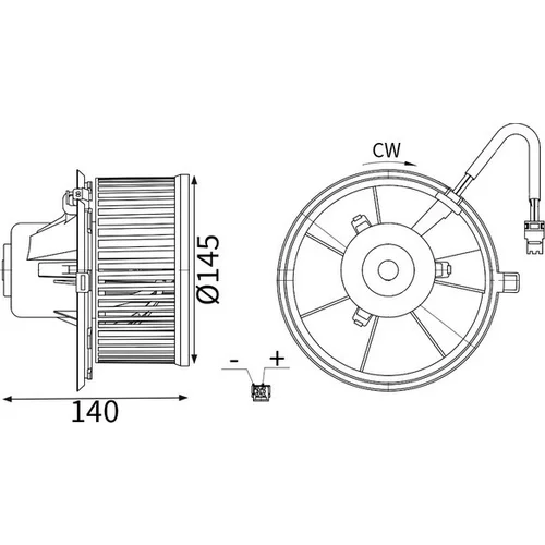 Vnútorný ventilátor MAHLE AB 472 000S