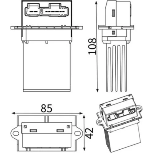 Odpor vnútorného ventilátora MAHLE ABR 182 000S