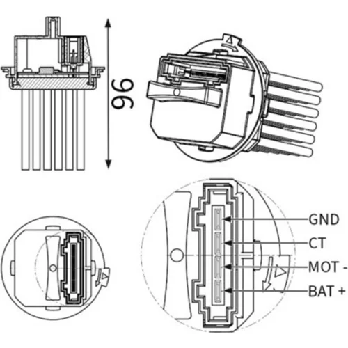 Regulator, ventilator vnutorneho priestoru MAHLE ABR 32 000S