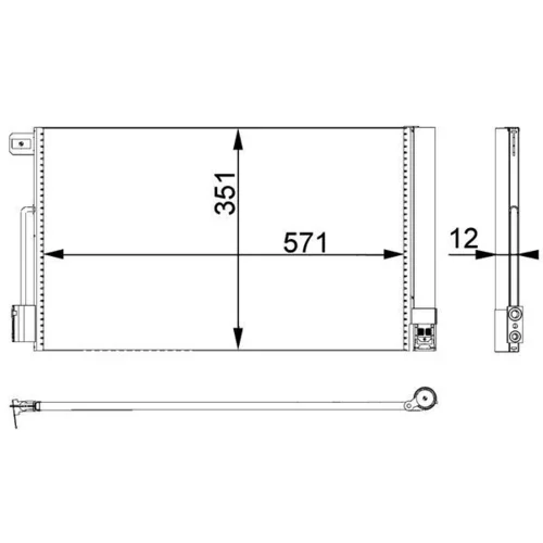 Kondenzátor klimatizácie AC 367 000P /MAHLE/ - obr. 1