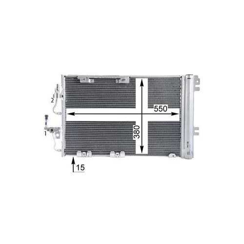 Kondenzátor klimatizácie AC 378 000P /MAHLE/ - obr. 14