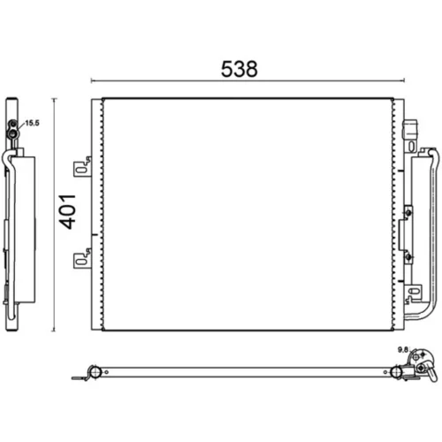 Kondenzátor klimatizácie AC 641 000S /MAHLE/ - obr. 1