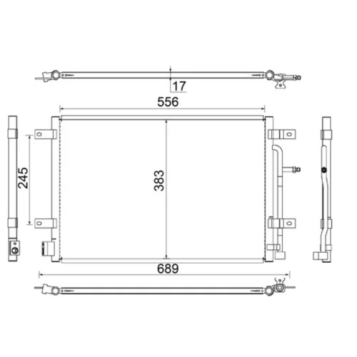 Kondenzátor klimatizácie AC 812 000S /MAHLE/ - obr. 1