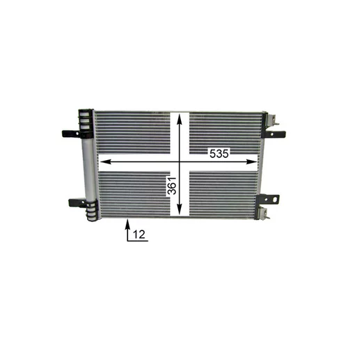 Kondenzátor klimatizácie AC 886 000P /MAHLE/ - obr. 5