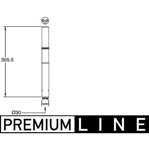 Vysúšač klimatizácie AD 284 000P /MAHLE/ - obr. 2