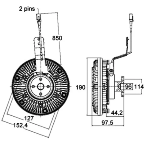 Spojka ventilátora chladenia CFC 136 000P /MAHLE/ - obr. 1