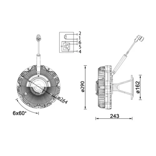 Spojka ventilátora chladenia MAHLE CFC 173 000P