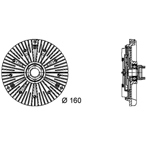 Spojka ventilátora chladenia CFC 48 000P /MAHLE/ - obr. 1