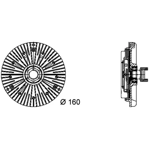 Spojka ventilátora chladenia CFC 49 000P /MAHLE/ - obr. 1