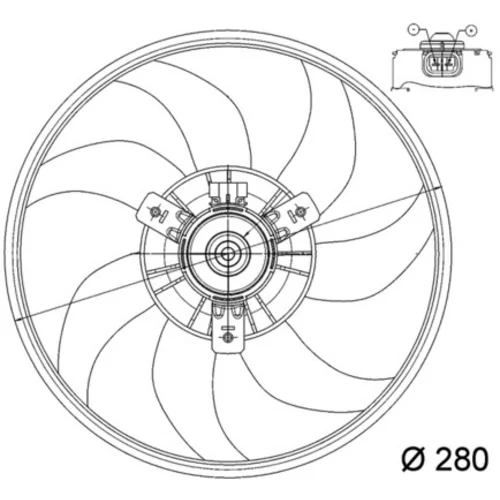 Ventilátor chladenia motora CFF 165 000P /MAHLE/ - obr. 1