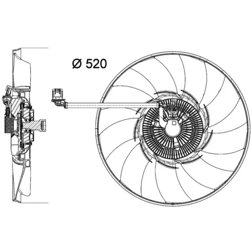 Ventilátor chladenia motora CFF 474 000P /MAHLE/ - obr. 3