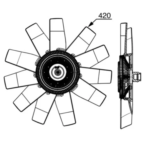 Ventilátor chladenia motora CFF 530 000P /MAHLE/ - obr. 3