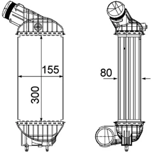 Chladič plniaceho vzduchu CI 199 000P /MAHLE/ - obr. 3