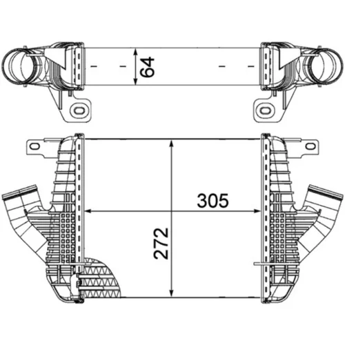 Chladič plniaceho vzduchu CI 237 000P /MAHLE/ - obr. 3