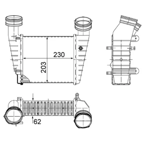 Chladič plniaceho vzduchu CI 347 000S /MAHLE/ - obr. 1
