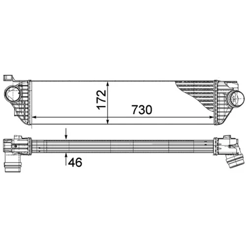 Chladič plniaceho vzduchu CI 386 000P /MAHLE/ - obr. 3