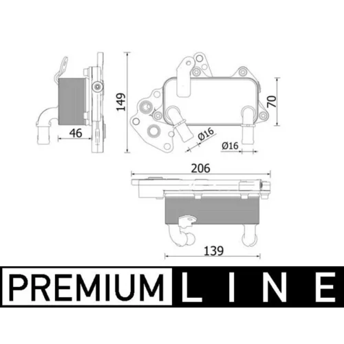 Chladič oleja automatickej prevodovky CLC 230 000P /MAHLE/ - obr. 1