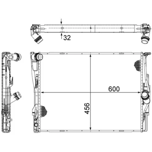 Chladič motora CR 1088 000S /MAHLE/ - obr. 1