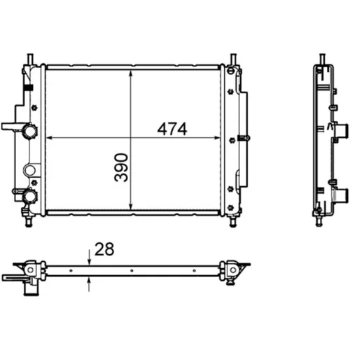 Chladič motora CR 1107 000P /MAHLE/ - obr. 1