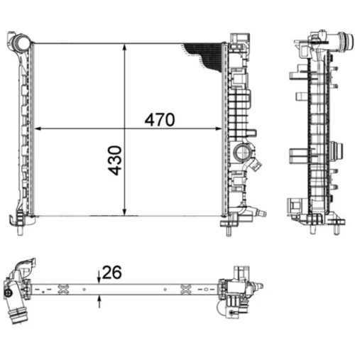 Chladič motora CR 1189 000P /MAHLE/ - obr. 1