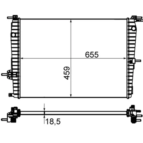 Chladič motora MAHLE CR 1197 000P
