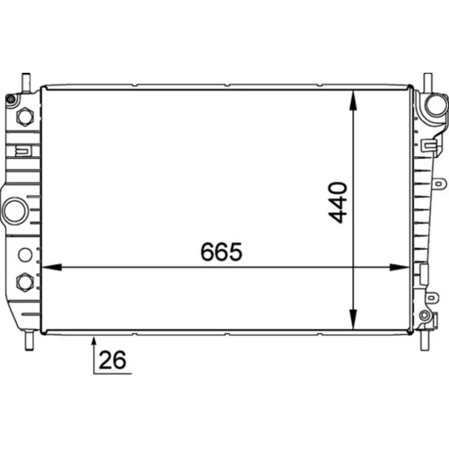 Chladič motora CR 1345 000P /MAHLE/ - obr. 1