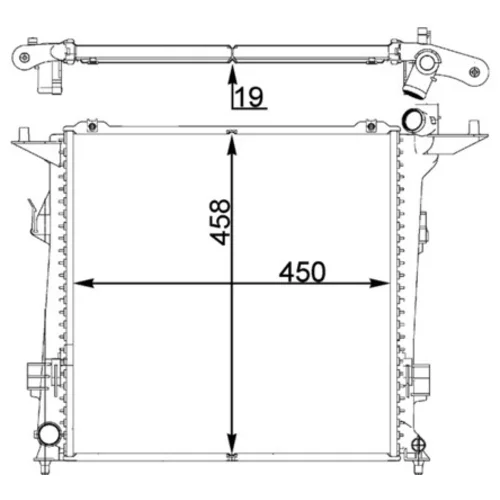 Chladič motora CR 1401 000P /MAHLE/ - obr. 3