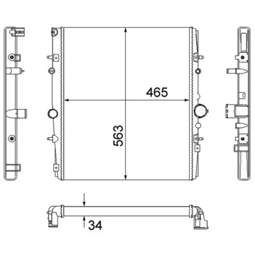 Chladič motora CR 1436 000S /MAHLE/ - obr. 1