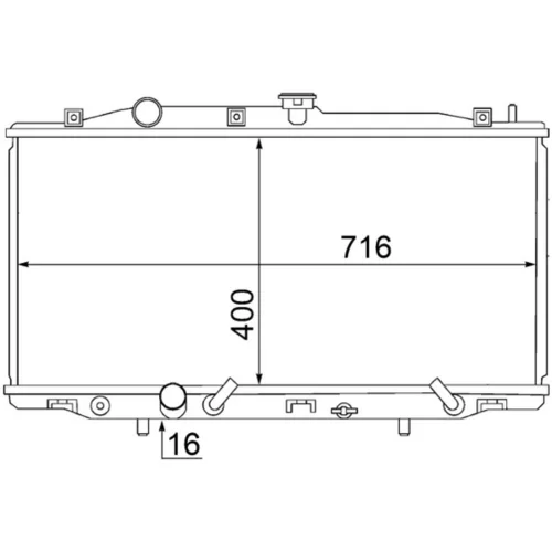 Chladič motora MAHLE CR 1462 000S
