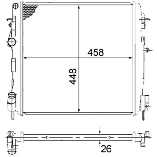 Chladič motora CR 1506 000S /MAHLE/ - obr. 1