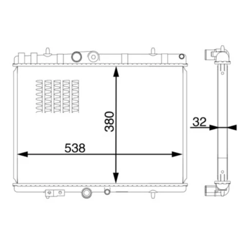 Chladič motora CR 1599 000S /MAHLE/ - obr. 1