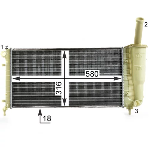 Chladič motora CR 1994 000P /MAHLE/ - obr. 7