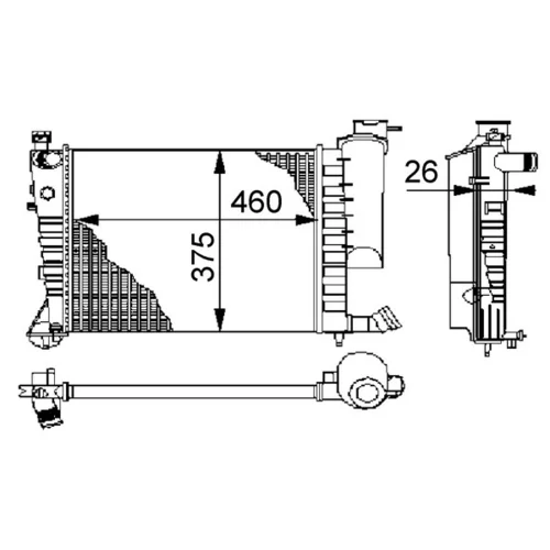 Chladič motora CR 2205 000P /MAHLE/ - obr. 1