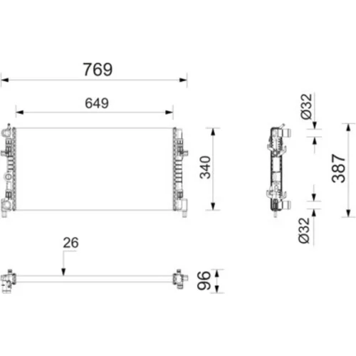 Chladič motora MAHLE CR 2448 000P