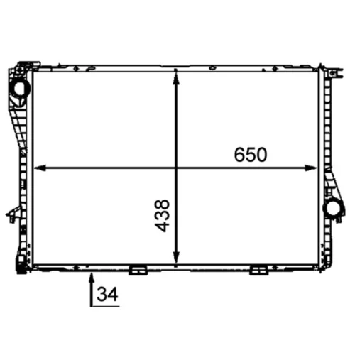 Chladič motora CR 296 000P /MAHLE/ - obr. 1