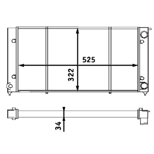 Chladič motora CR 340 001S /MAHLE/ - obr. 17