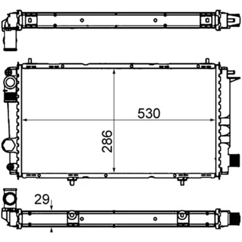 Chladič motora CR 431 000S /MAHLE/ - obr. 1