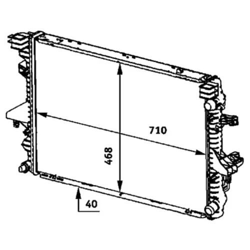 Chladič motora CR 583 000P /MAHLE/ - obr. 1