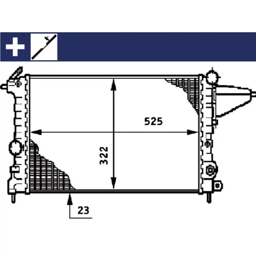 Chladič motora MAHLE CR 600 000S