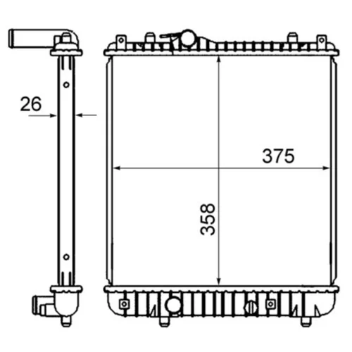 Chladič motora MAHLE CR 837 000S