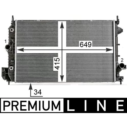Chladič motora CR 9 000P /MAHLE/ - obr. 1