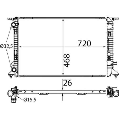 Chladič motora MAHLE CR 905 000S