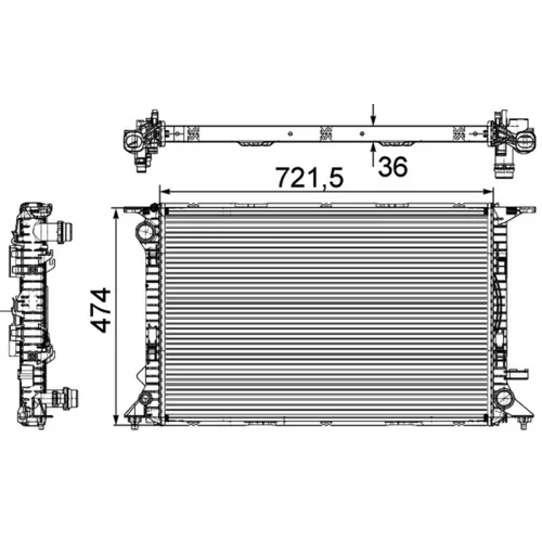 Chladič motora CR 911 000P /MAHLE/ - obr. 1