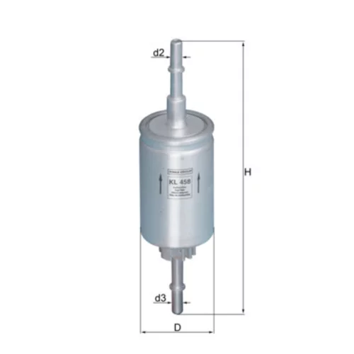 Palivový filter KL 458 /MAHLE/ - obr. 2