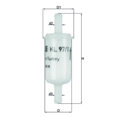 Palivový filter KL 97/1 OF /MAHLE/ - obr. 2