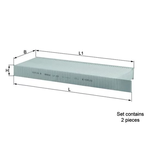 Filter vnútorného priestoru LA 428/S /MAHLE/ - obr. 1